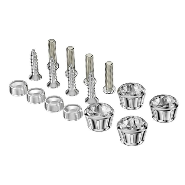 Kits de tornillos para matrículas Cola 16 piezas Tornillos antirrobo para matrícula de coche