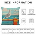 thumbnail image 5 of Orinice Seagull Graphic Decorative Cushion Throw Pillow Cover for Home Couch Living Room Bed Sofa 12x12in, 5 of 5