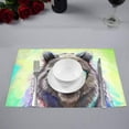 thumbnail image 3 of MKHERT Cool Hipster Animal Bear Portrait Wild Animal Placemats Table Mats for Dining Room Kitchen Table Decoration 12x18 inch,Set of 6, 3 of 4