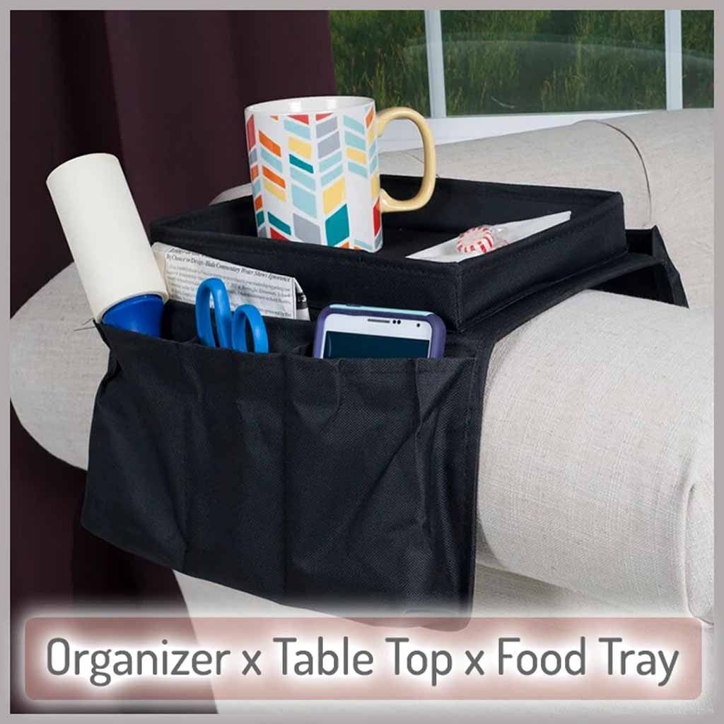 2in1 Sofa Armrest Organizer Couch Chair Caddy Organizer Holder