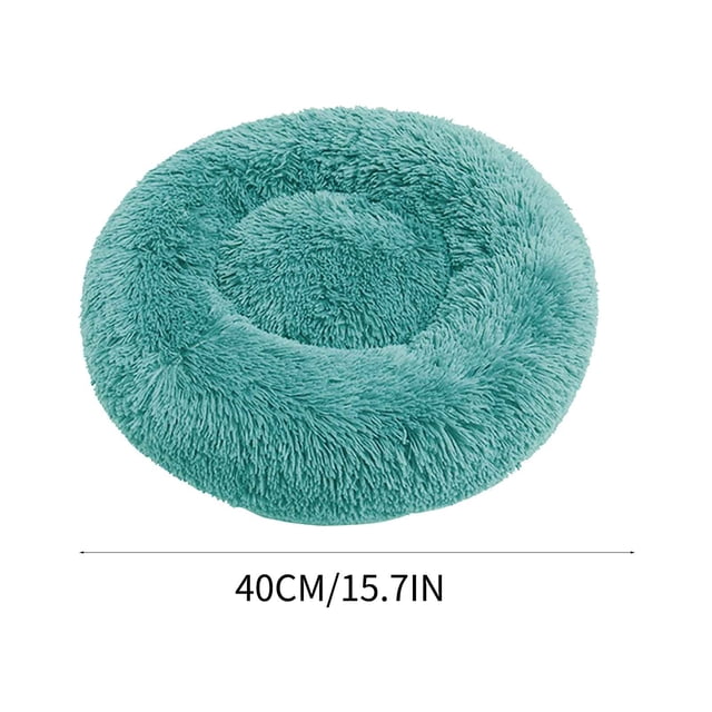 Xihbxyly Cama Acogedora para Perros, Tapete de Felpa Redondo, Relleno Suave para Aliviar Las Articulaciones, Borde Elevado para Soporte Cervical, Solución para Un Sueño Reparador, Ideal para Mascotas