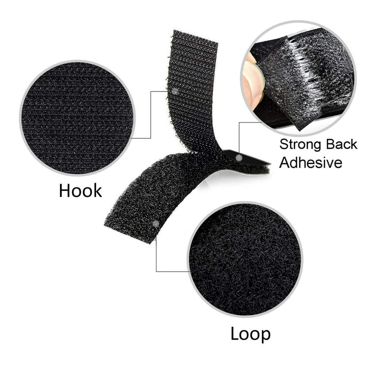  Adhesive Tape - 30PCS Sticky Back Hook Loop Dots - Double Sided  Industrial Strength - Heavy Duty Rug Carpet Gripper Pad Mounting Tape for  Wall Decor or Tools Hanging - Round