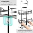 thumbnail image 3 of Panier de Douche par-Dessus la Porte, Organisateur Suspendu Ajustable avec Tablette, Antirouille, 3 of 5