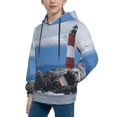 thumbnail image 2 of Disketp Lighthouse On The Waters Youth Hoodie Sweatshirt for Boys Girls Kids Pullover Hooded Classic Casual Essentials Hoodie-X-Large, 2 of 6