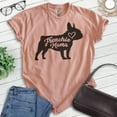 thumbnail image 2 of Frenchie Mama T-shirt, Unisex Women's Shirt, French Bulldog Owner, Best Dog Mom Gift, Heather Sunset, Medium, 2 of 6