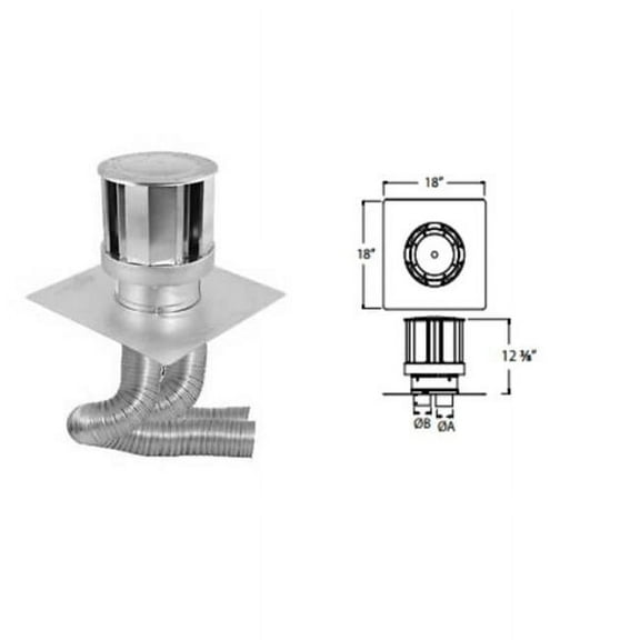DuraVent 46DVA-CL33-25 4 x 6 in. DirectVent Pro Co-Linear Kit with Flex