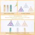 thumbnail image 4 of 24Pcs 2 Styles 3 Colors Trinity Knot Charm Irish Celtic Jewelry Triangle Triquetra Pendant Moon Phase Bar Pendant Rectangle Crescent Moon Charm for DIY Craft Jewelry Making, 4 of 9
