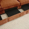 thumbnail image 5 of Newest Orange Chenille Storage Sofa, Velvet Single Seater,Hidden Storage Compartments, Lift-Up Ottoman & Under-Seat Drawer, Space Saving Design for Small Apartments, 5 of 11