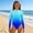 Blue, variant on Girls One Pieces Swimsuits, Sun Protection Bathing Fashion Long Sleeve Swimwear Rashguard Dark Blue Size 9-10T