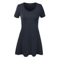 thumbnail image 2 of MBJ Womens V Neck Trapeze Tunic ( S - XXXL ), 2 of 4
