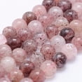 thumbnail image 2 of 2Strand Natural Strawberry Quartz Strands Round 6mm Hole: 1mm about 62pcs/strand 15.3 inch(39cm), 2 of 5