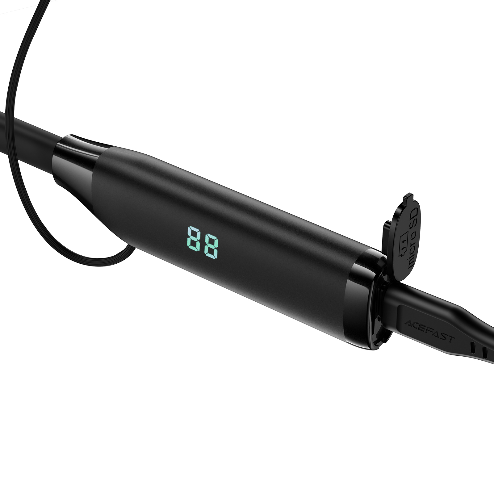 ACEFAST Neckband Bluetooth Earphones with LED Display,160H Ultra-Long Battery Life, Bluetooth 5.4 & TF Card Support for Game Sport Work