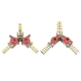 thumbnail image 3 of 1pc 8/10mm 3 Way Shut Off Ball Valve Fuel Gas Connector Brass Y Type Ball Valve, 3 of 5