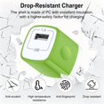 thumbnail image 2 of 2-Pack Type C Charger Block with 6FT Braided USB C Cable, Compact Wall Charger Phone Charger Station Compatible with iPhone 17/16/15 Pro Max iPad Pro Galaxy S26 Android, Green, 2 of 7