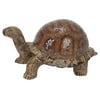 11" x 6" Brown Polystone Turtle Sculpture, by DecMode