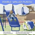 thumbnail image 3 of SENCHO GINSYTALIOR Swing Set With Climbing Ladder, Climbing Net, Trapeze bar, Hammock Swing, Belt Swing, Basketball hoop for Backyard, 3 of 7