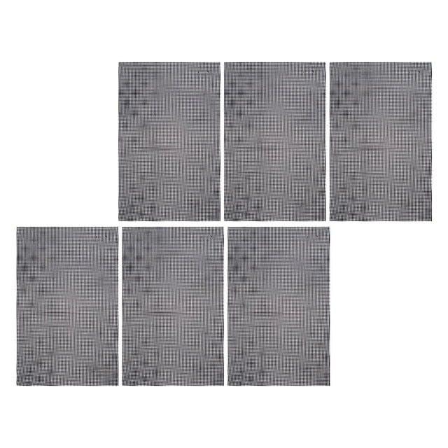 USHOBE 6Pcs Black Plastic Grid Sheets for Cross Stitch and Ornament Making