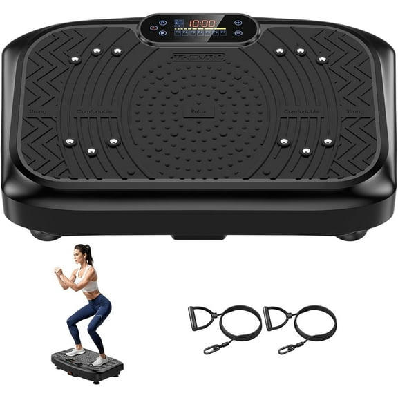 Vibration Plate Exercise Machine Weight Loss, Full Body Workout Vibration Plate Lymphatic Drainage, 199 Adjustable Speeds Power Shaping Vibrating Plate 450 Lbs Capacity Fitness Platform