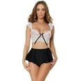 thumbnail image 4 of Coquette - 24132 - Crop top & shorts set - BLACK, 4 of 11
