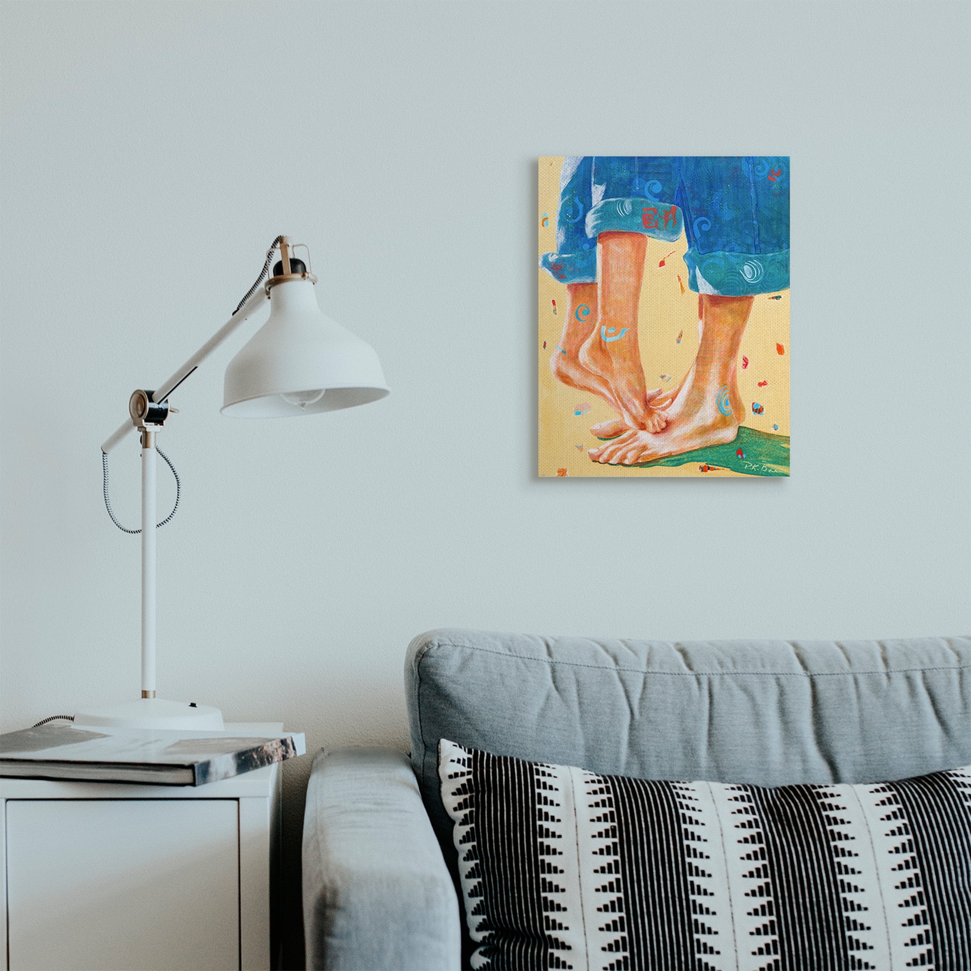 Stupell Industries Standing On Tiptoes Dancing in Cuffed Jeans Canvas Wall Art, 16 x 20, Design by Pamela K. Beer
