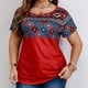 thumbnail image 5 of Camiseta de Manga Corta de Cuello Redondo Impresa Casual de Tamaño Grande Hecha de Cómodo Estante de Imitación para el Uso Diario, Camisetas Cortas para Mujeres, 5 of 9