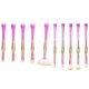 thumbnail image 2 of 10 brochas de maquillaje de pelo suave, portátiles, para sombras de ojos, polvos sueltos, colorete, herramienta cosmética M007, 2 of 14