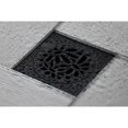 thumbnail image 2 of Kingston Brass Watercourse Floral 4" Square Grid Shower Drain BSF6360MB, 2 of 4