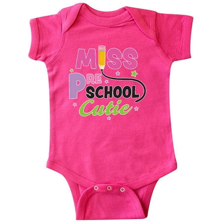 

Inktastic Miss Preschool Cutie with Pencil and Stars Gift Baby Girl Bodysuit