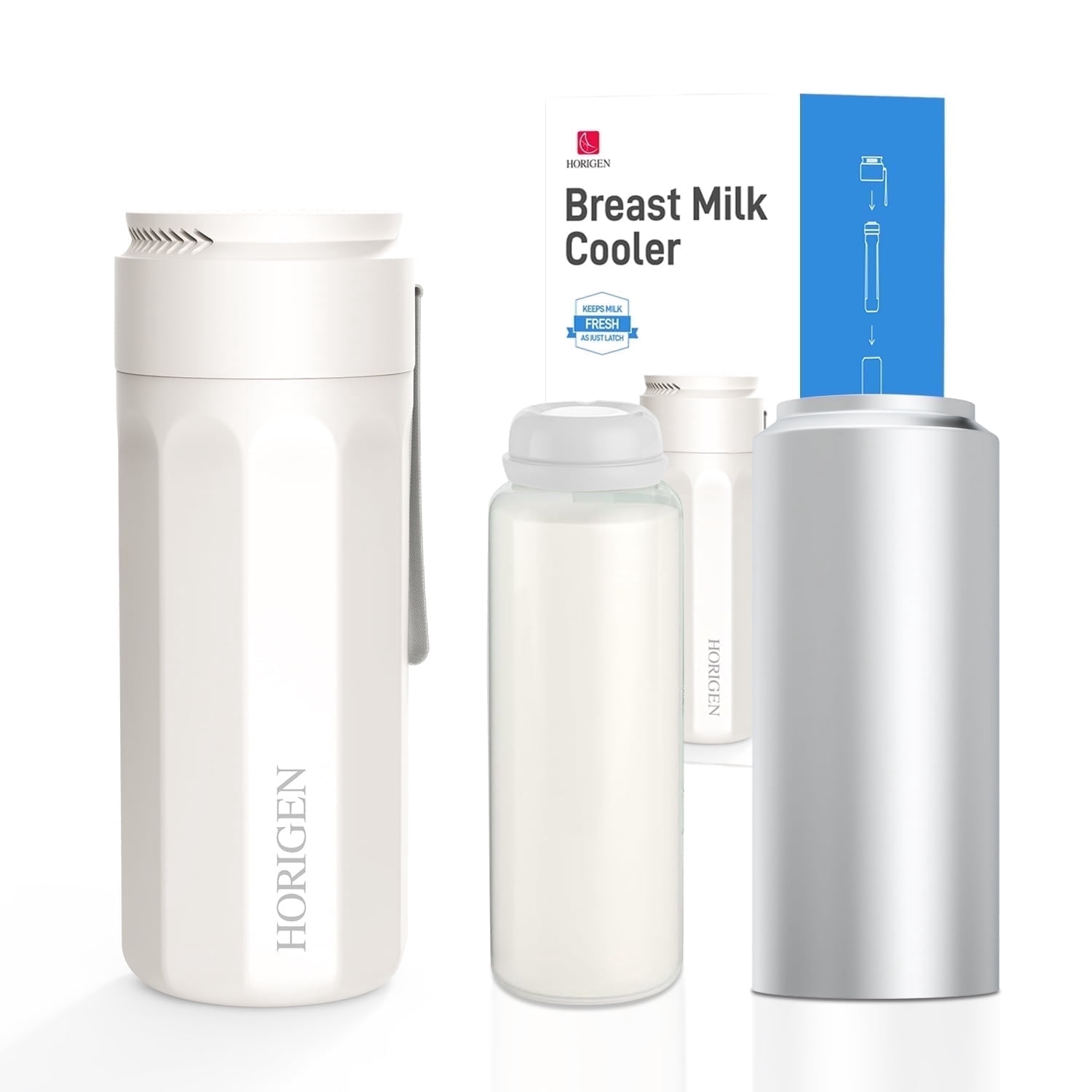 Horigen Portable Breast Milk Cooler Cup,11oz Compact Insulated Container, Keeps Milk Fresh up to 12 Hours, Travel & Work Friendly for Moms