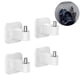 thumbnail image 3 of De Plástico No Perforado Que No Deja Marcas Gancho Adhesivo Desmontable Gancho Para Colgar Abrigo De Pared Y Sombrero Gancho Para Auriculares Con Pegatinas Para Cocina Baño Oficina4 Piezas Moyic HA017892-00, 3 of 7