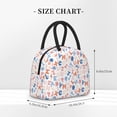 thumbnail image 2 of Daiia Scandinavian Alphabet Pattern Lunch Bag , Insulated Lunch Box, Small Leakproof Cooler Food Lunch Containers Reusable High Capacity Lunch Tote Bags-One Size, 2 of 6