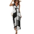 thumbnail image 1 of Vestido Largo Sin Mangas Para Mujer, Abstract Geometrical Traje Informal Para Cumpleaños, Verano, 1 of 5