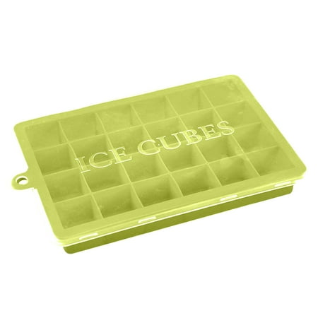 

〖Yilirongyumm〗Kitchen Organization Container Tray Storage Ice Maker Tray With Lid Silicone 24-Cube Ice Ice Mold Kitchen，Dining & Bar