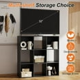 thumbnail image 5 of Cube Bookshelf Black, 9 Cube Storage Organizer Bookcase, Display Bookcase, TV Stand, for Living Room, Home Office, Bedroom, 5 of 6