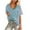 Blue, variant on cfhntfmh Oversized Tshirts for Women Casual V Neck Short Sleeve Baggy Shirts Summer Fashion Loose Striped Going out Tops