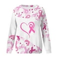 thumbnail image 4 of HUPOM Women'S Sweatshirts Crew Neck Flap Casual Pullover Blouse Playing Pink L, 4 of 5