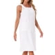 thumbnail image 4 of Inspire Chic Bata de baño para mujer, toalla de ducha, con tirantes, sin mangas, con botones y bolsillos, spa, color blanco, 4 of 6