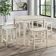 thumbnail image 1 of Steve Silver Westlake Weathered Ivory Wood 5-Piece Counter Height Dining Set, 1 of 10