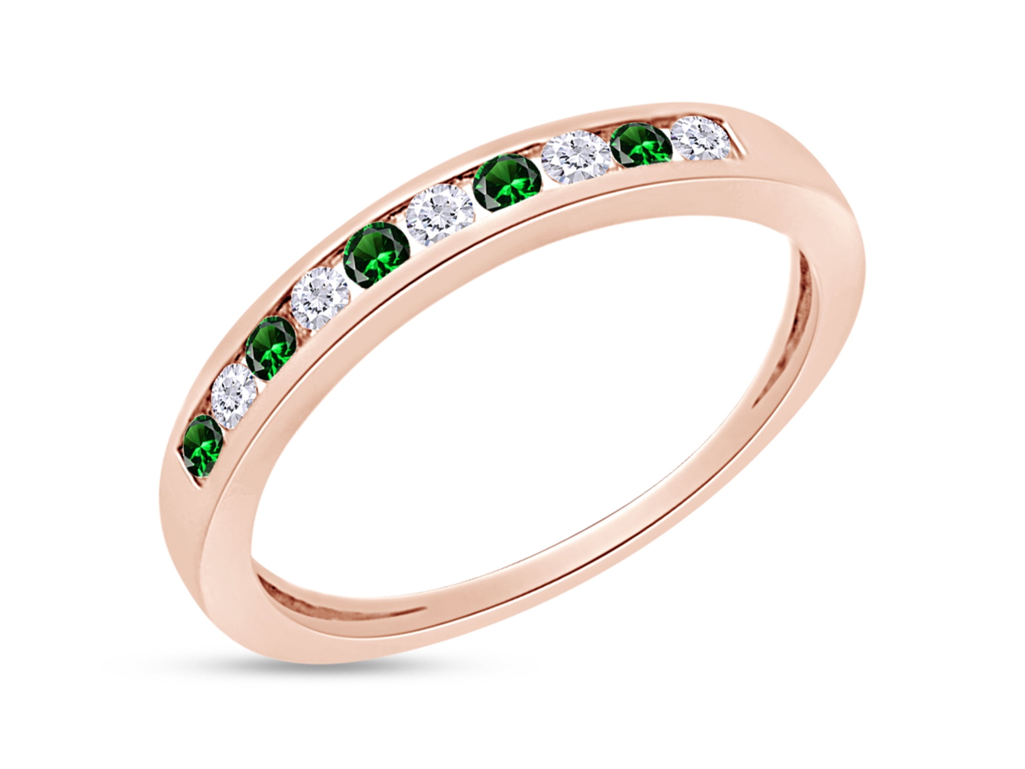 Details about   .5ct Round Cut Green Stone Real 18k Pink Gold Statement Wedding Bridal Ring 