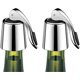 thumbnail image 1 of KAIYANG Tapón para botella de vino de acero inoxidable, tapón para botella de vino con silicona (PAQUETE DE 2), 1 of 5