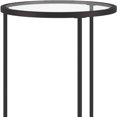 thumbnail image 6 of 24" Black And Clear Glass And Steel Round End Table, 6 of 10