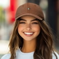 thumbnail image 3 of Dalix Lil Matcha Embroidered Cotton Summer Outdoor Baseball Cap Dad Hat Womens in Washed Orange, 3 of 5