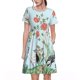 thumbnail image 1 of Disketp Chinoiserie Floral Palm Tree para Vestido de Manga Corta para Mujeres, Vestidos de Verano para Mujeres, Casual y Holgado para la Playa, 1 of 6