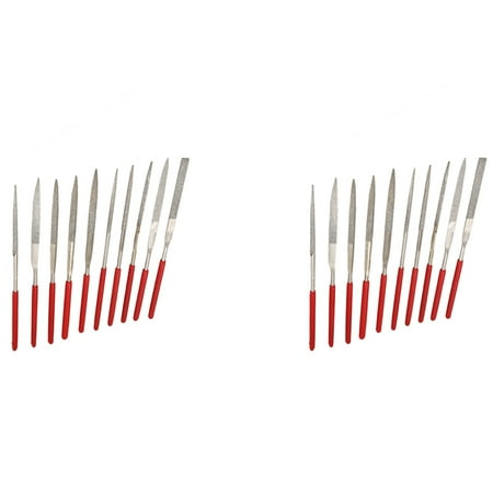 

20 Pcs Square Oval Crossing Stone Metal Diamond Needle Files