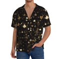 thumbnail image 1 of Balery Casino Camisa Casual de Manga Corta con Botones para Hombre, Texturizada, Estilo Cubano, para Playa, Verano-XX-Large, 1 of 5