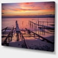 thumbnail image 2 of Quai de Pêche en Mer au Coucher du Soleil - Impression sur Toile, 2 of 4