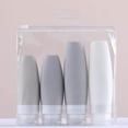 thumbnail image 3 of Botellas de silicona, kit de tubo de champú, contenedor de artículos de tocador recargable a prueba de exprimible para loción, jabón, , 2x 60ml 2x 90ml, 3 of 8