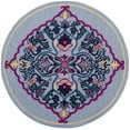 thumbnail image 2 of SAFAVIEH Bellagio Rio Floral Wool Area Rug, Blue/Multi, 3' x 3' Round, 2 of 7