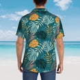 thumbnail image 6 of Balery Tropical Leaves Print Men's Hawaiian Shirts Short Sleeve Beach Shirt Relaxed Fit Vacation Button Down Shirts-3X-Large, 6 of 9