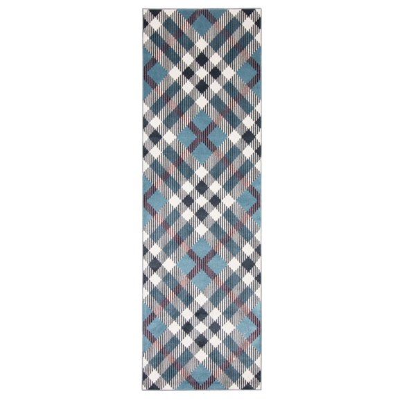 Tapis en Polyester Bleu Aqua Kors 2 Pieds6 Pouces x 8 Pieds0 Pouces